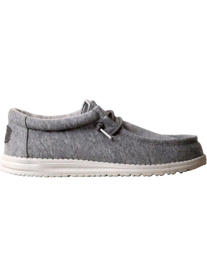 Mocassin à Lacets Hey Dude Wally Stretch Jersey Gris - Kiabi