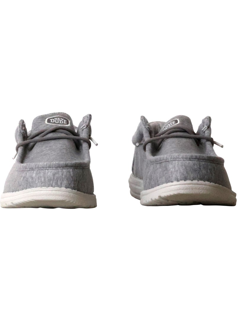 Mocassin à Lacets Hey Dude Wally Stretch Jersey Gris - Kiabi