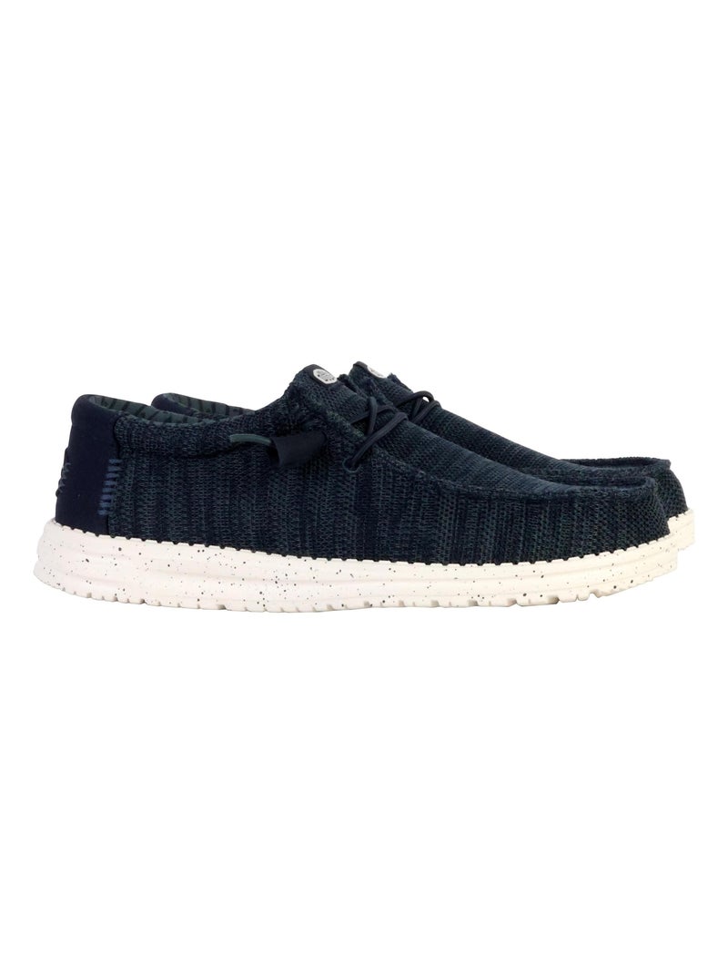 Mocassin à Lacets Hey Dude Wally Stretch Sox Bleu - Kiabi
