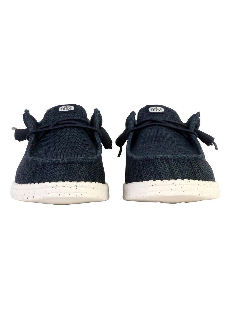 Mocassin à Lacets Hey Dude Wally Stretch Sox Bleu - Kiabi