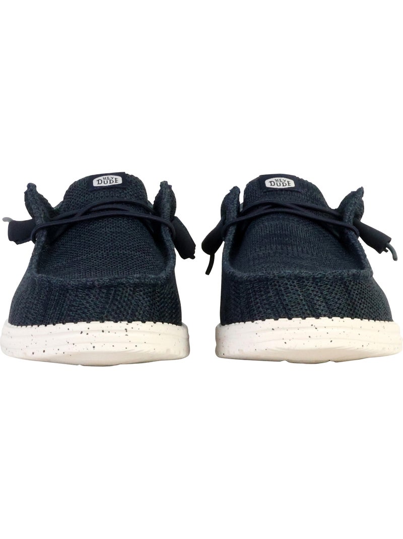 Mocassin à Lacets Hey Dude Wally Stretch Sox Bleu marine - Kiabi