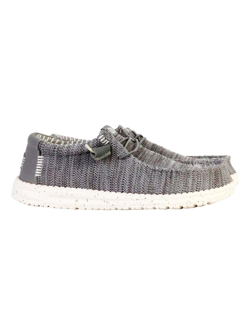 Mocassin à Lacets Hey Dude Wally Stretch Sox Gris - Kiabi
