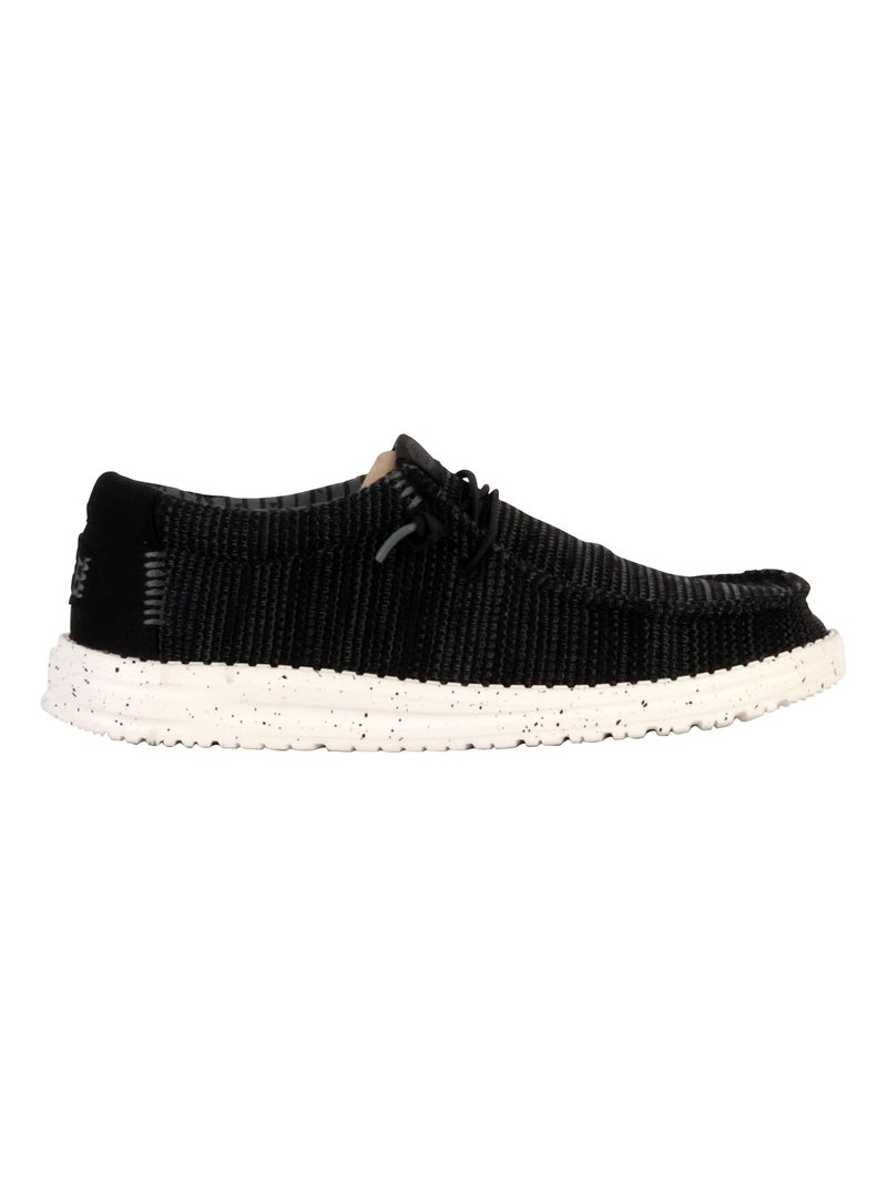 Mocassin à Lacets Hey Dude Wally Stretch Sox Noir Blanc - Kiabi