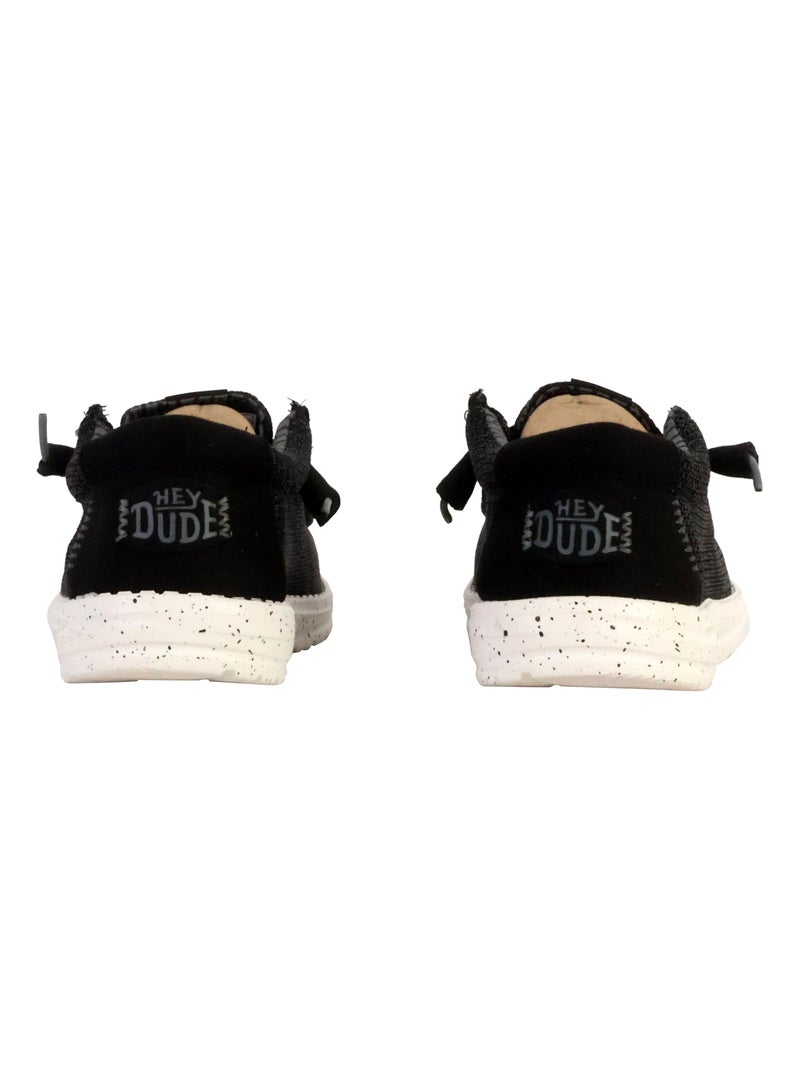 Mocassin à Lacets Hey Dude Wally Stretch Sox Noir Blanc - Kiabi