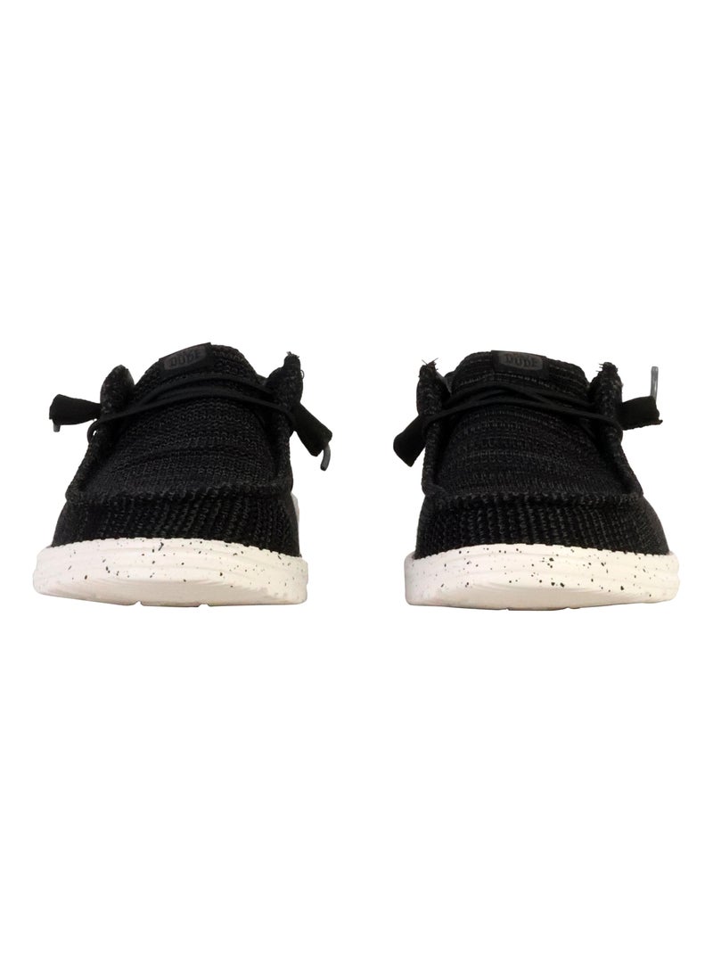 Mocassin à Lacets Hey Dude Wally Stretch Sox Noir Blanc - Kiabi