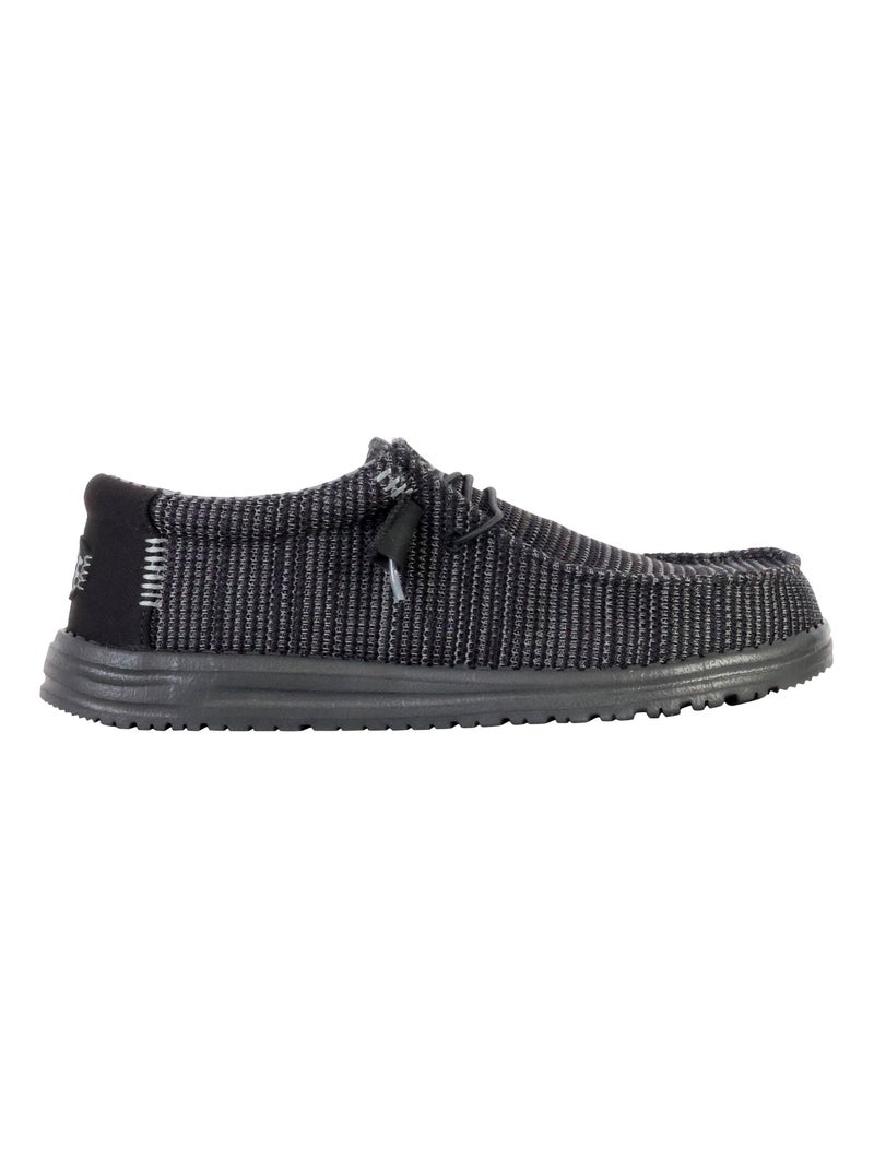 Mocassin à Lacets Hey Dude Wally Stretch Sox Noir - Kiabi