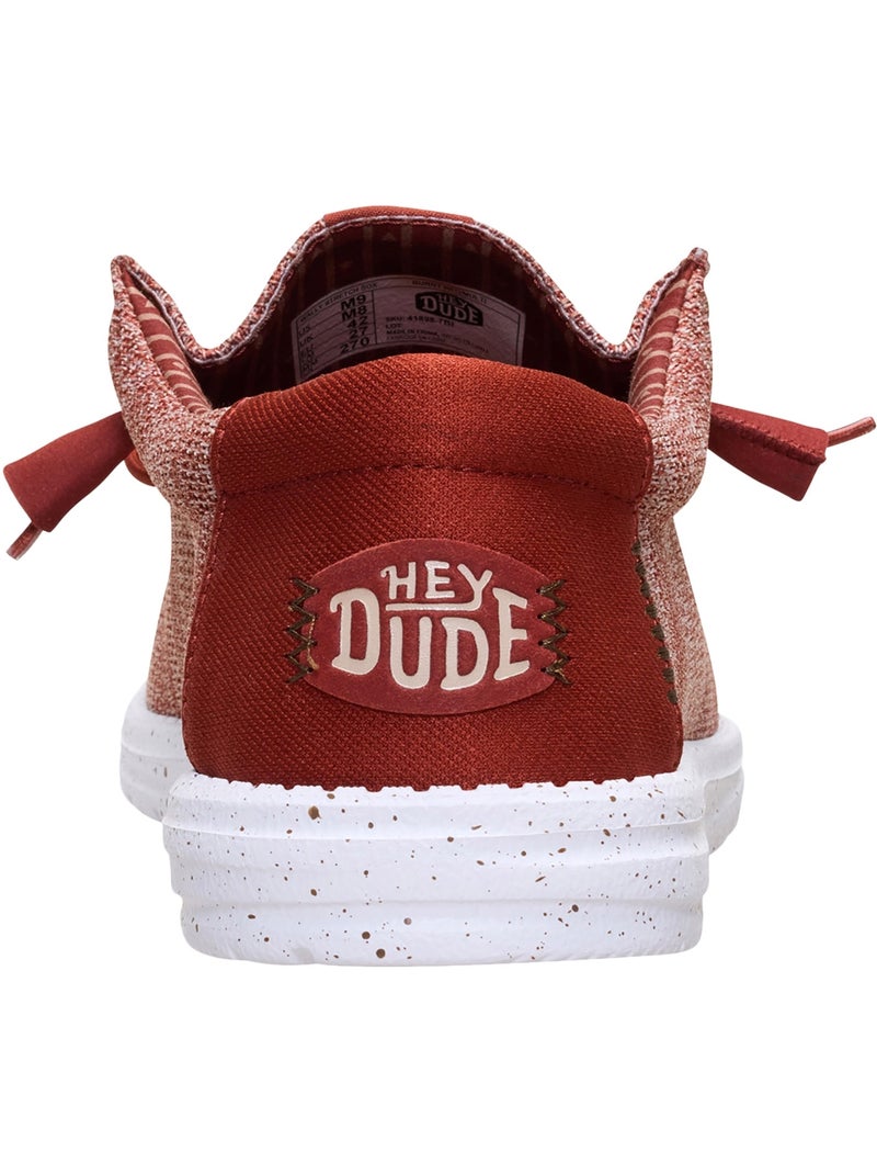 Mocassin à Lacets Hey Dude Wally Stretch Sox Rouge - Kiabi