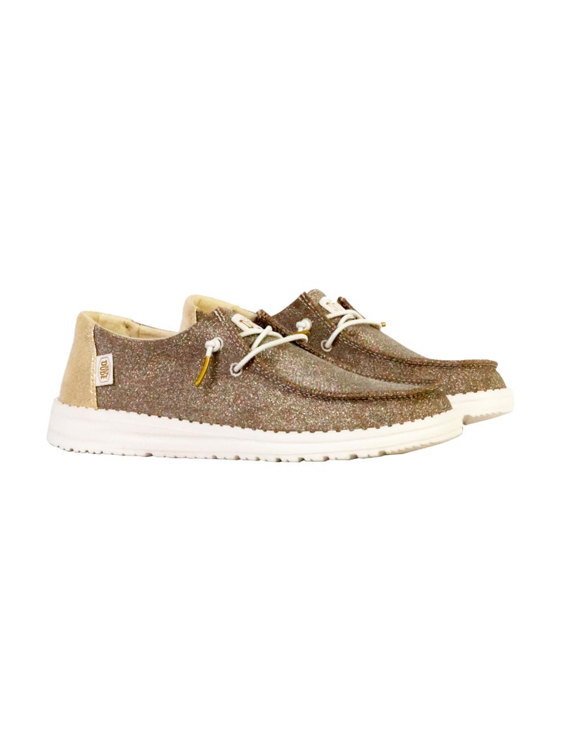 Mocassin à Lacets Hey Dude Wendy Metallic Sparkle Doré/or - Kiabi