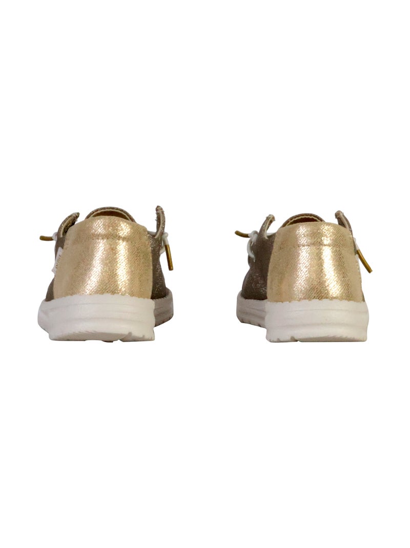 Mocassin à Lacets Hey Dude Wendy Metallic Sparkle Doré/or - Kiabi