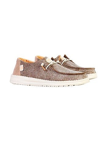 Mocassin à Lacets Hey Dude Wendy Metallic Sparkle