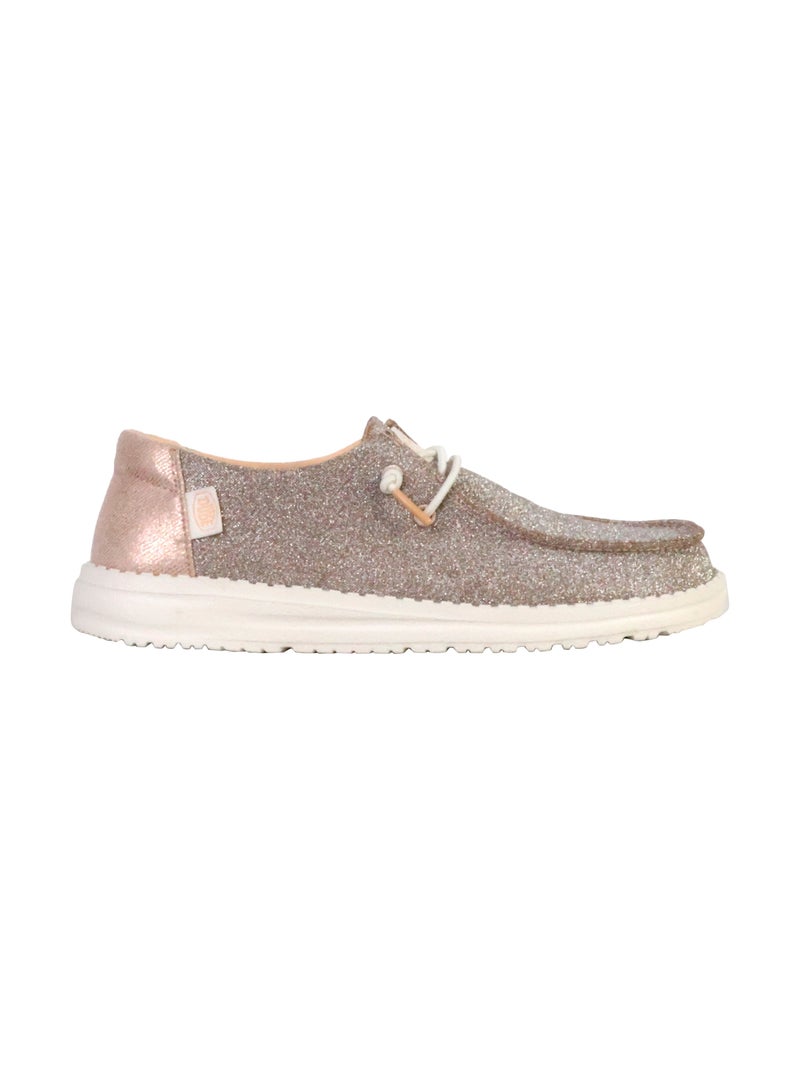 Mocassin à Lacets Hey Dude Wendy Metallic Sparkle Rose - Kiabi