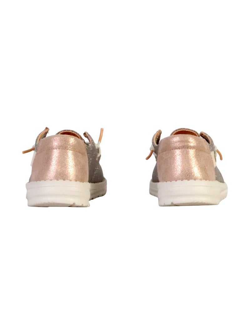Mocassin à Lacets Hey Dude Wendy Metallic Sparkle Rose - Kiabi
