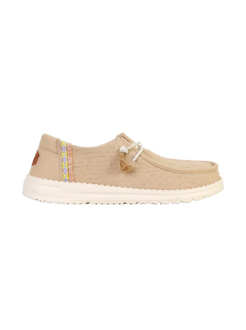 Mocassin à Lacets Hey Dude Wendy Perf Canvas Beige - Kiabi
