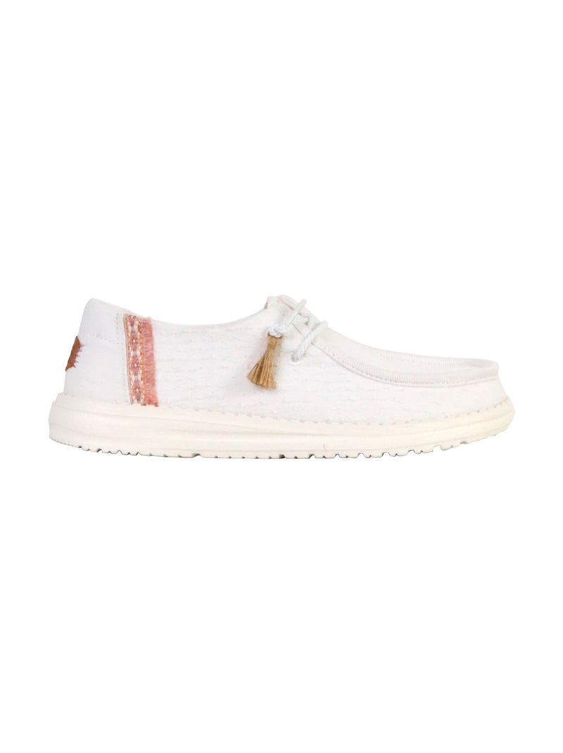 Mocassin à Lacets Hey Dude Wendy Perf Canvas Blanc - Kiabi