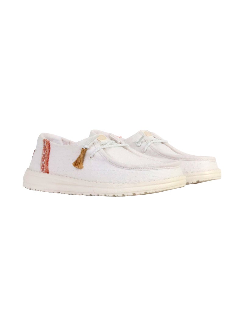 Mocassin à Lacets Hey Dude Wendy Perf Canvas Blanc - Kiabi