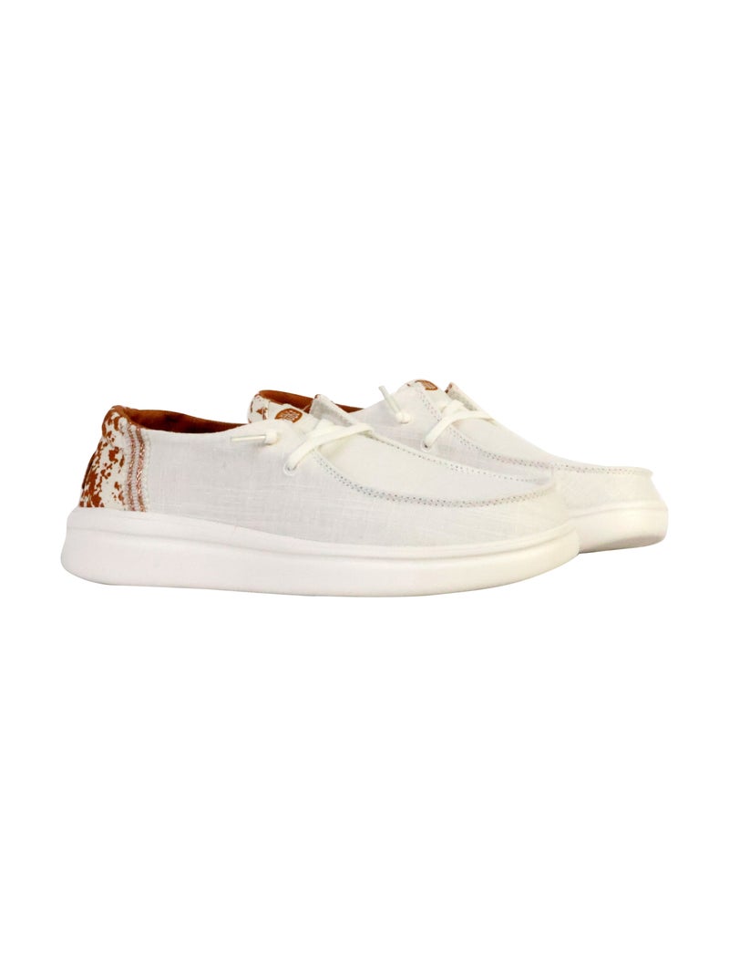 Mocassin à Lacets Hey Dude Wendy Rise Animal Blanc - Kiabi