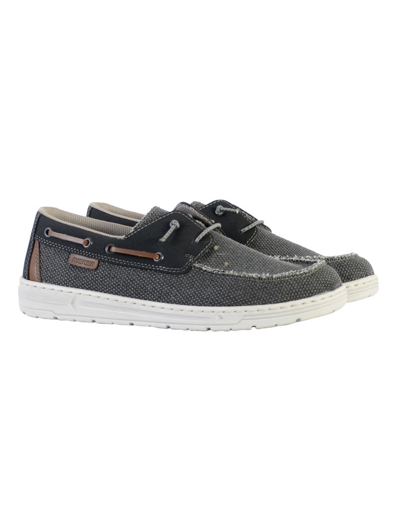 Mocassin à Lacets Rieker Lindos Noir - Kiabi