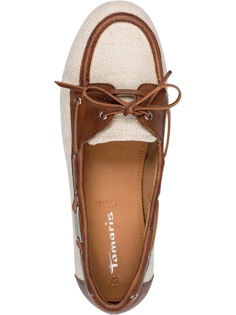Mocassin à Lacets Tamaris Beige - Kiabi