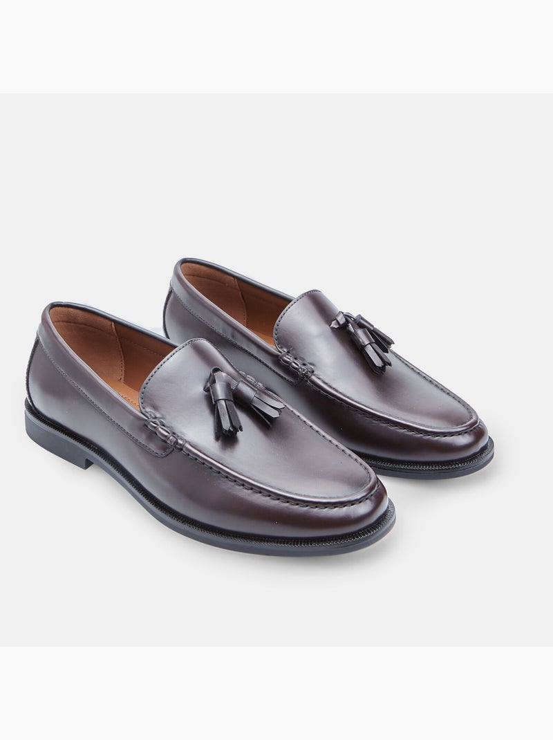 Mocassin à pampilles Bata Bordeaux - Kiabi