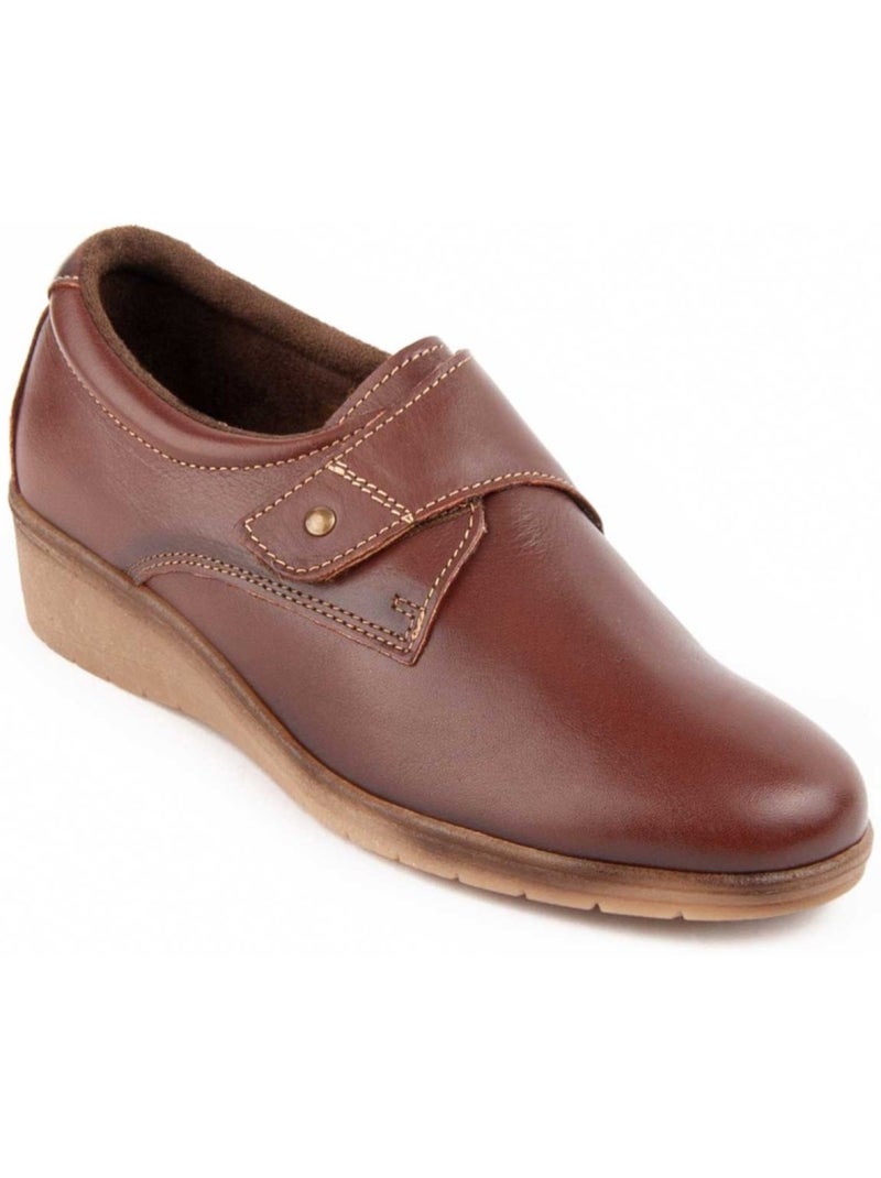 Mocassin à Pointe Cuir Naturel Purapiel Marron - Kiabi