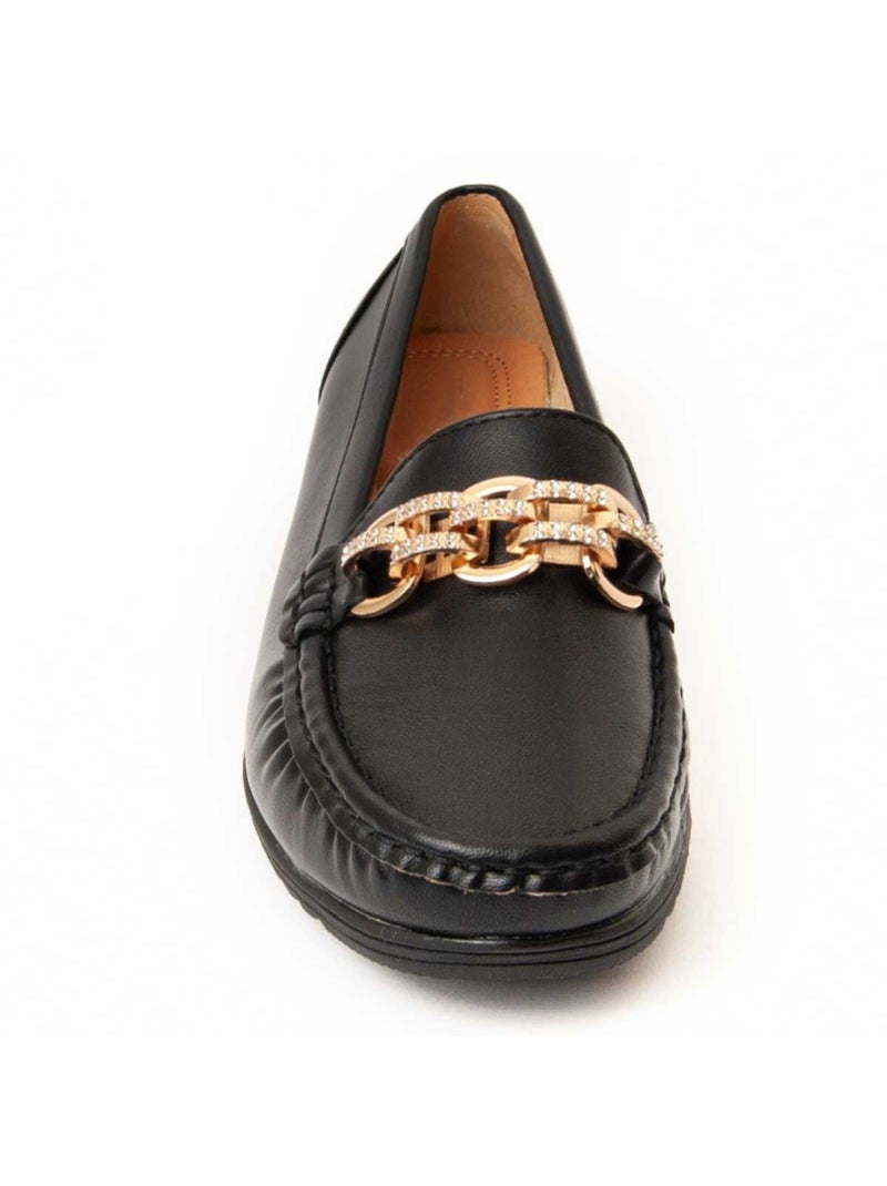 Mocassin à Pointe Matériau Synthétique Montevita Noir - Kiabi