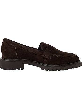 Mocassin à talon cuir tamaris