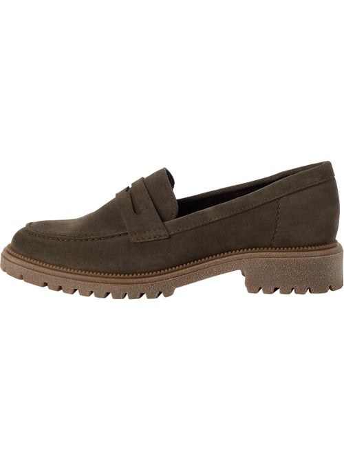 Mocassin à talon cuir tamaris - Kiabi Mocassin à talon cuir tamaris - Kiabi