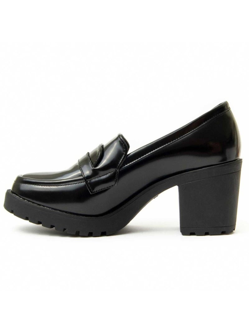 Mocassin à Talon Matériel Synthétique Montevita Noir - Kiabi