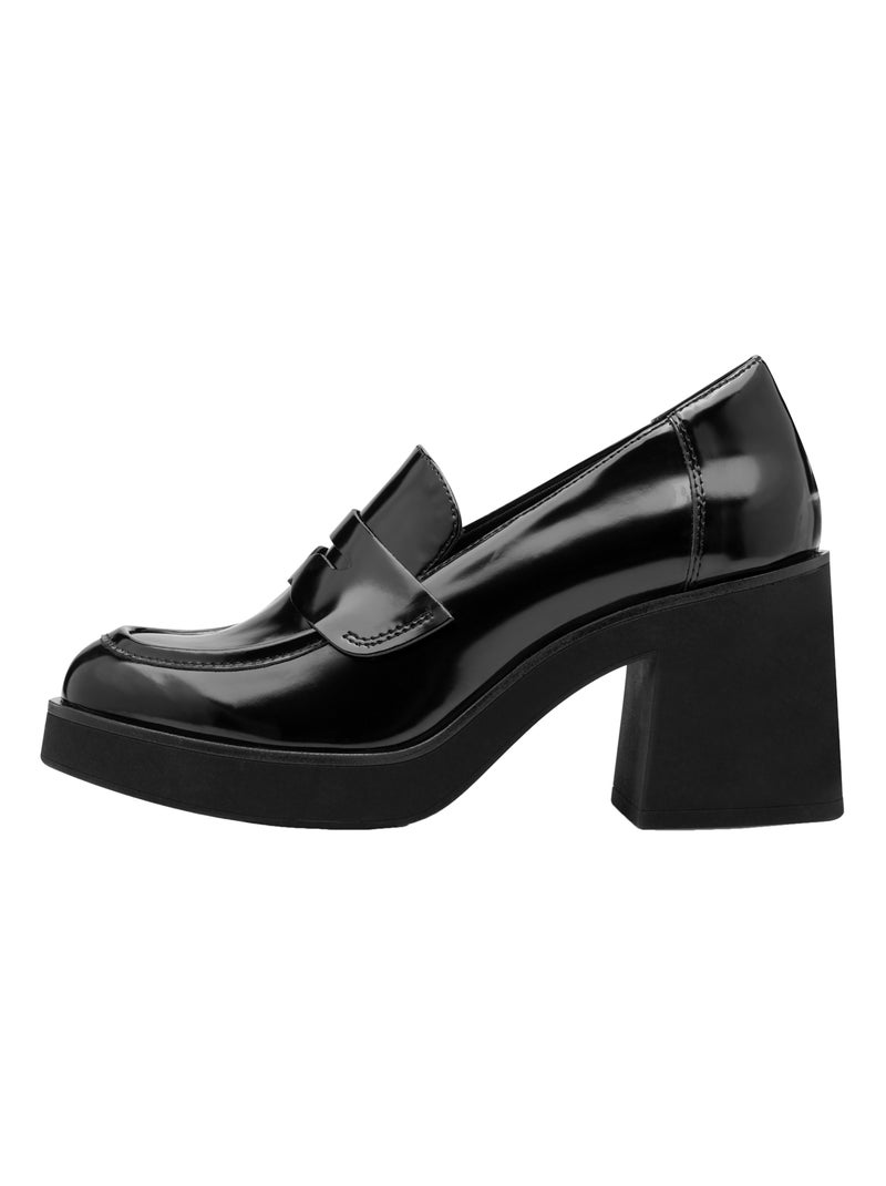 Mocassin à Talon Tamaris Noir - Kiabi