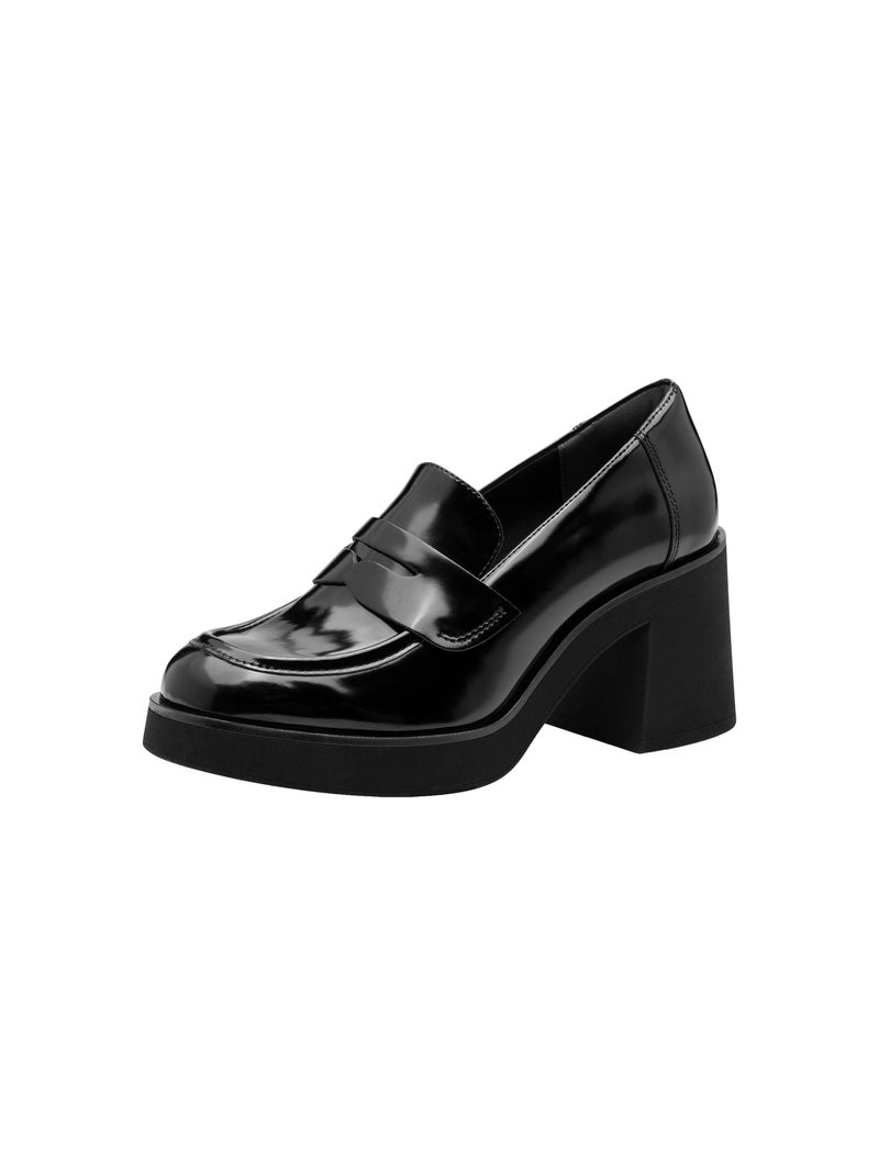 Mocassin à Talon Tamaris Noir - Kiabi