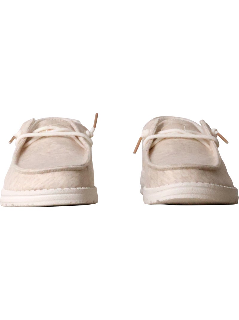 Mocassin Basse à Lacets Hey Dude Wendy Stretch Jersey Beige - Kiabi
