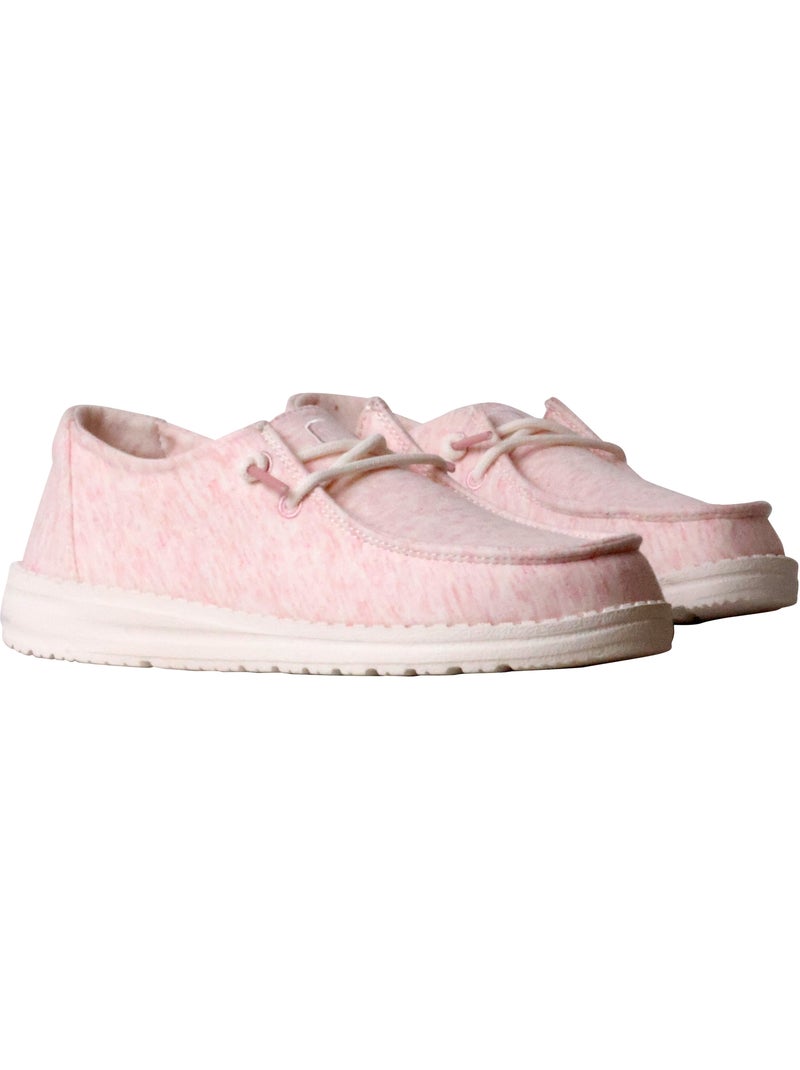 Mocassin Basse à Lacets Hey Dude Wendy Stretch Jersey Rose - Kiabi
