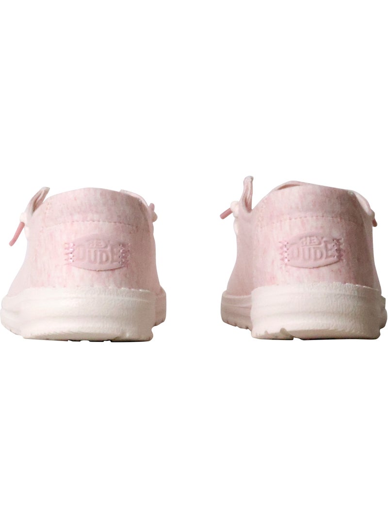 Mocassin Basse à Lacets Hey Dude Wendy Stretch Jersey Rose - Kiabi