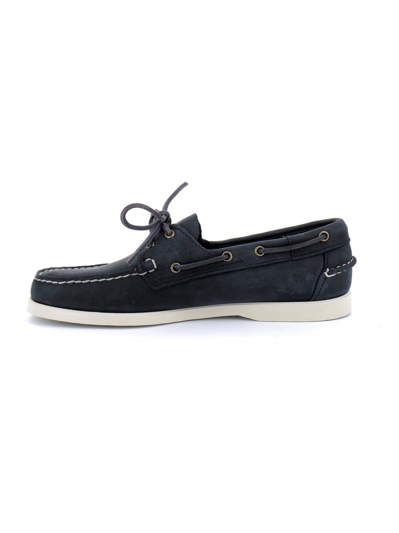 Mocassin Basse Cuir Sebago Portland Crazy Bleu - Kiabi