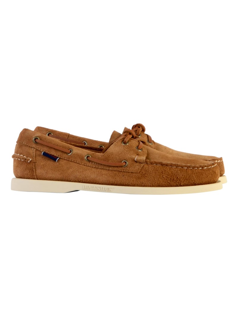 Mocassin Basse Cuir Sebago Portland Flesh Out Bleu - Kiabi