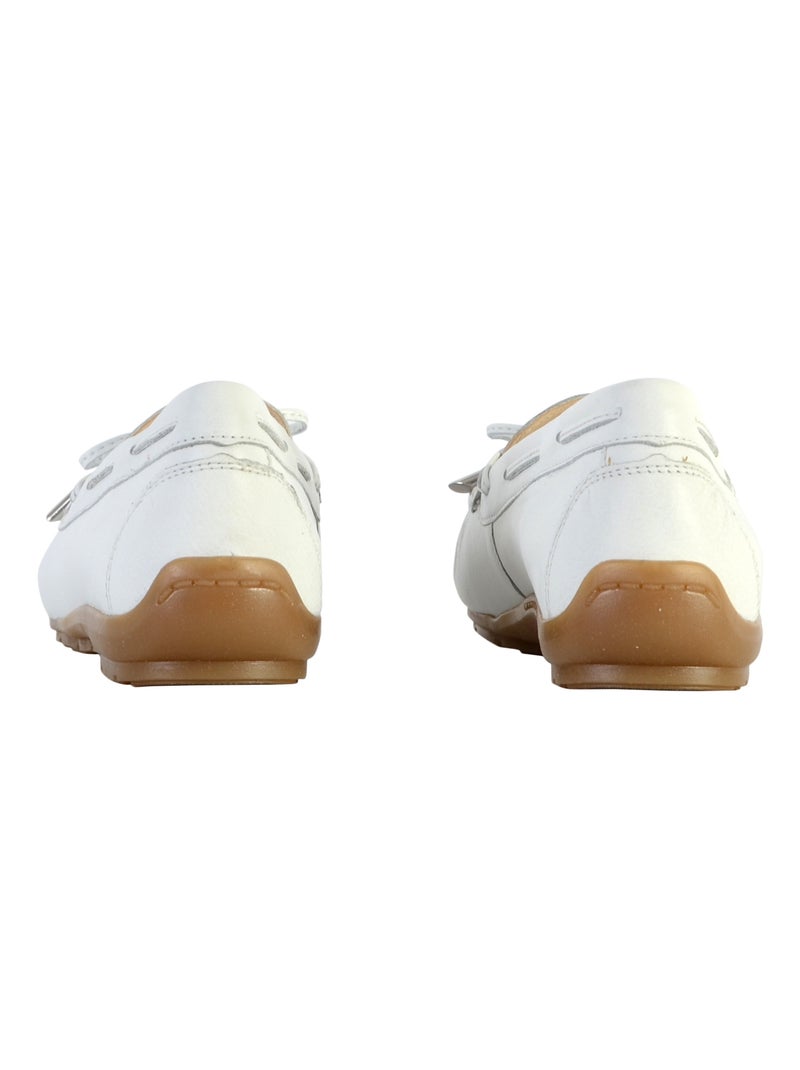 Mocassin Cuir Ara Alabama Blanc - Kiabi