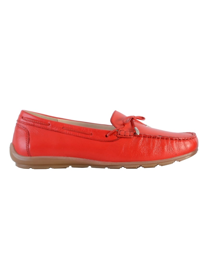 Mocassin Cuir Ara Alabama Rouge - Kiabi