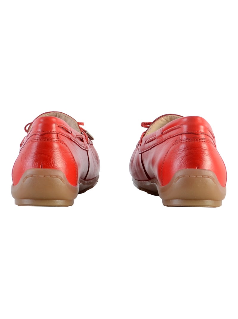 Mocassin Cuir Ara Alabama Rouge - Kiabi