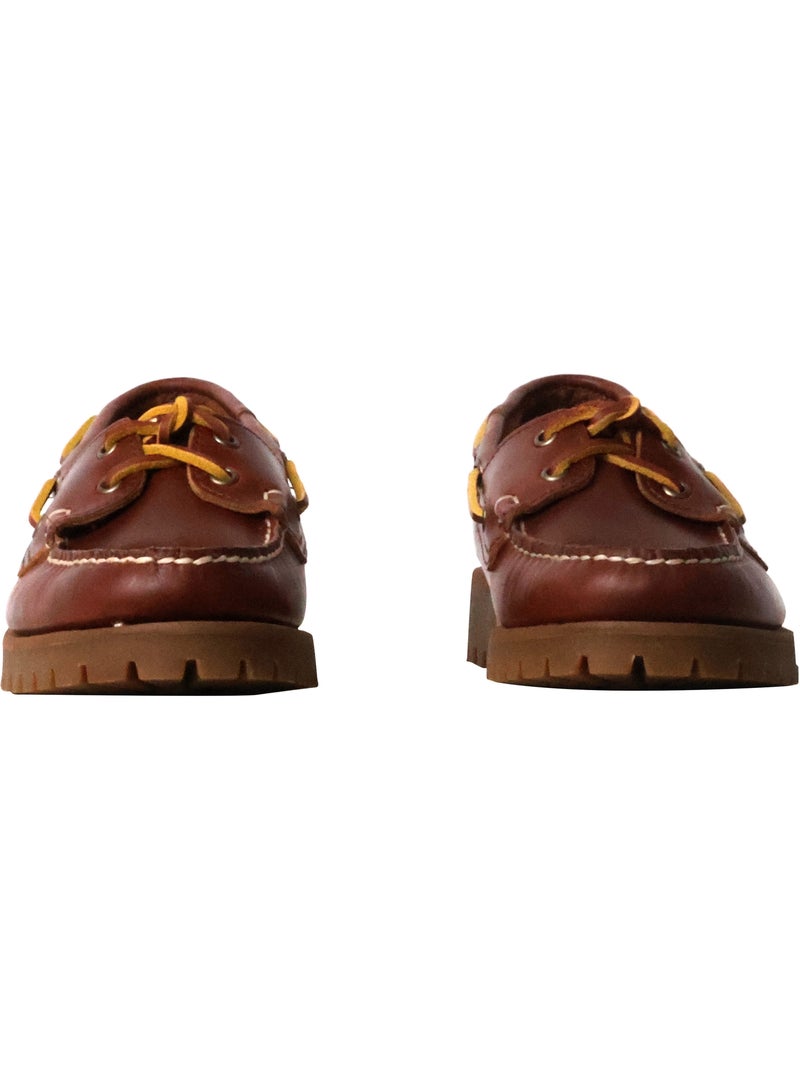 Mocassin Cuir Docksides Sebago Ranger Waxy Marron - Kiabi