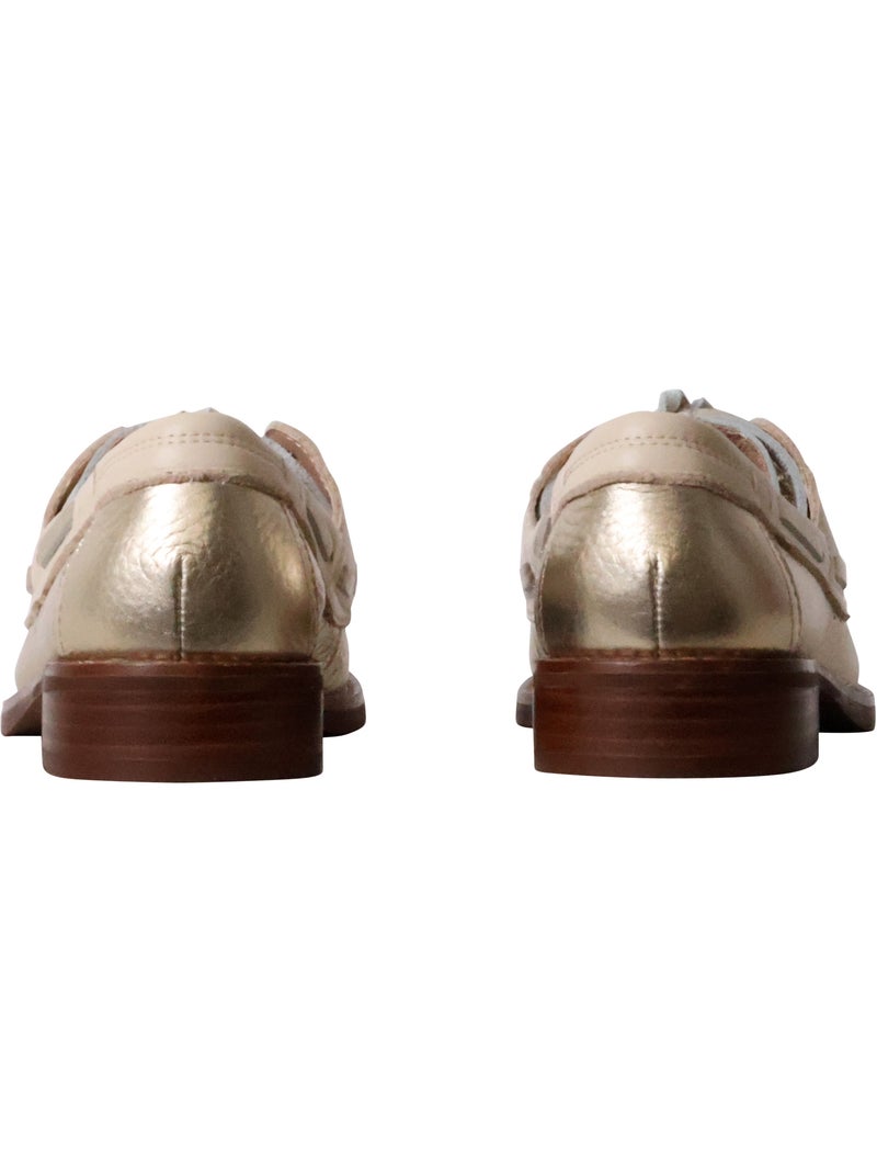 Mocassin Cuir Emilie Karston Flore Blanc nacré - Kiabi
