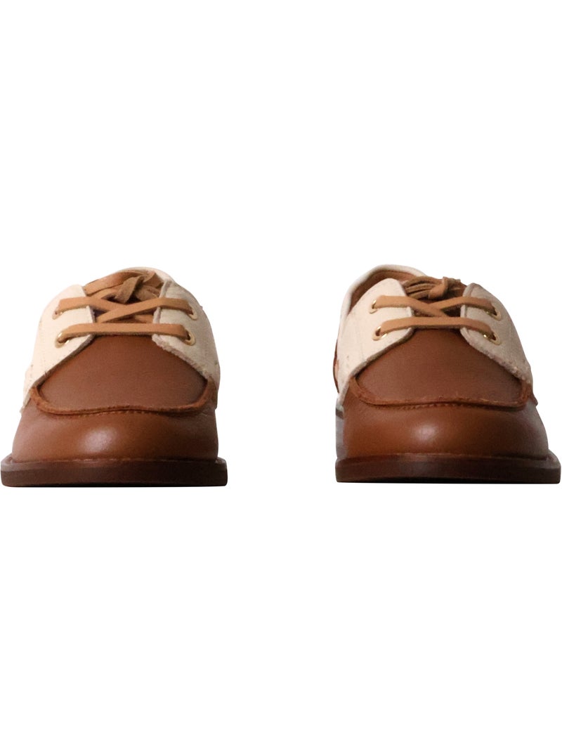 Mocassin Cuir Emilie Karston Flore Marron - Kiabi