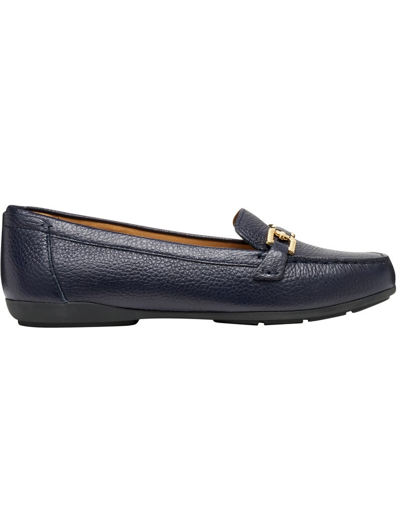 Mocassin Cuir Geox Annytah Bleu - Kiabi