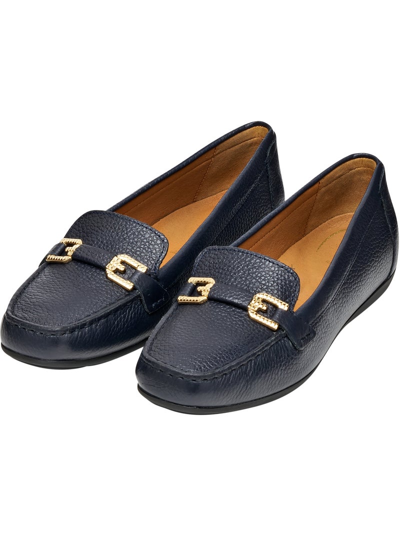Mocassin Cuir Geox Annytah Bleu - Kiabi