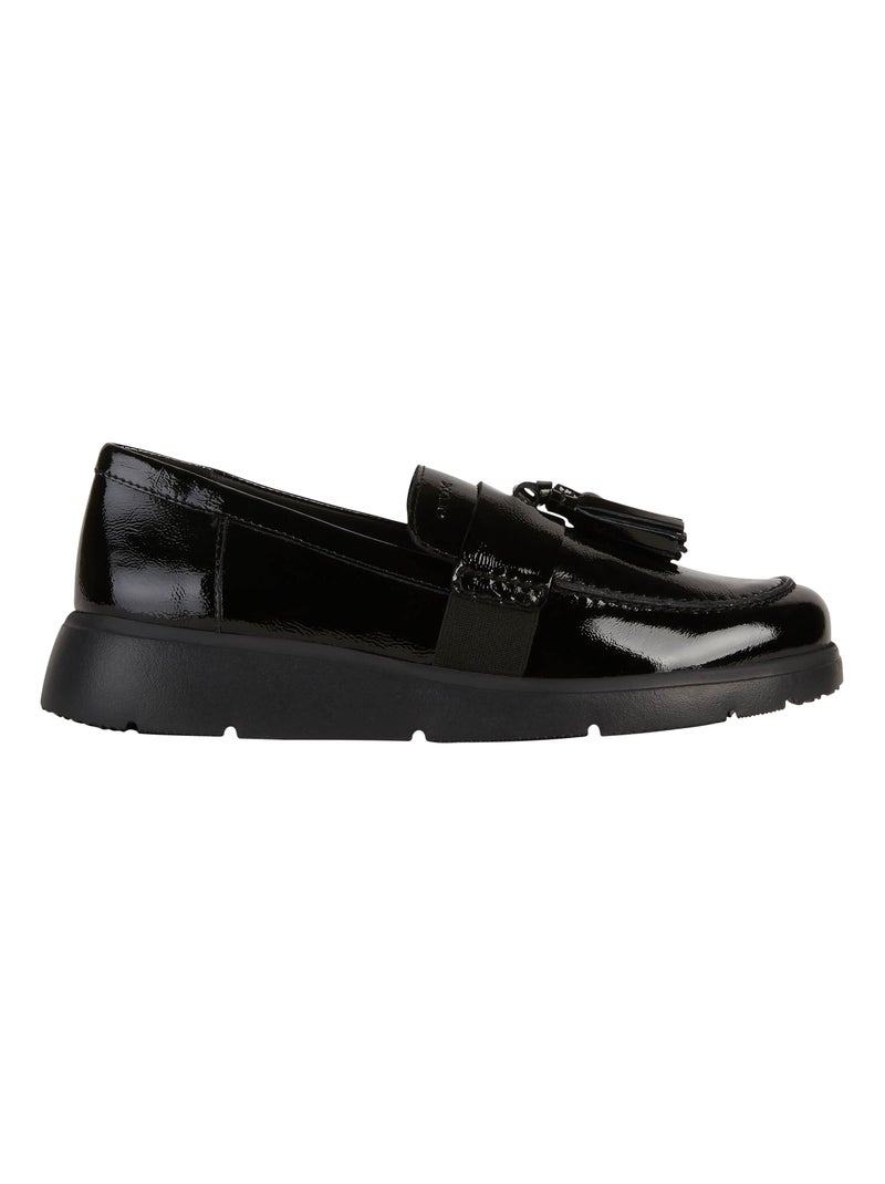 Mocassin Cuir Geox Arlara Noir - Kiabi