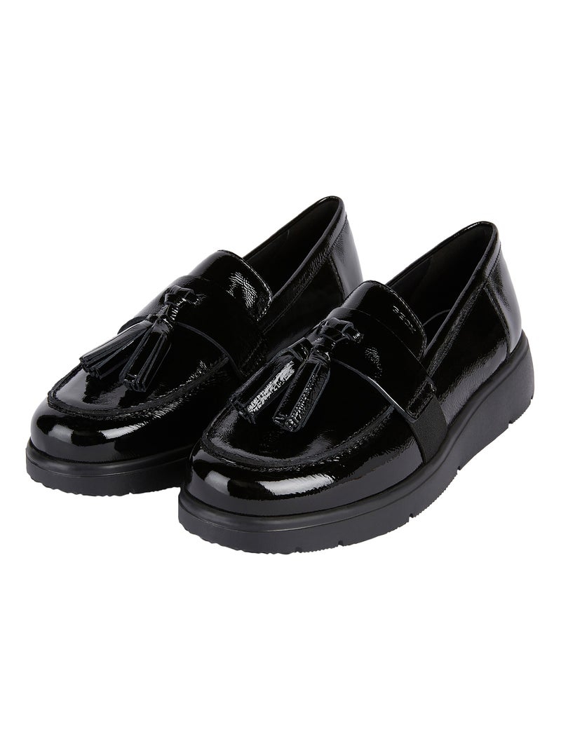 Mocassin Cuir Geox Arlara Noir - Kiabi