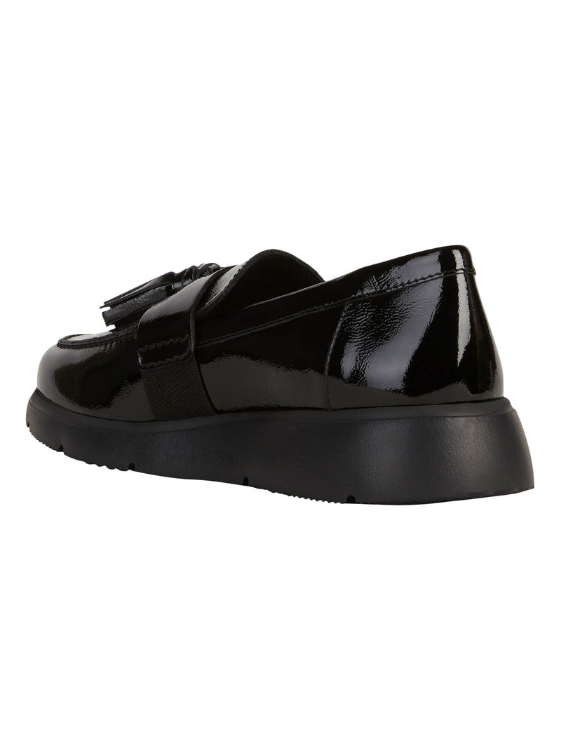 Mocassin Cuir Geox Arlara Noir - Kiabi