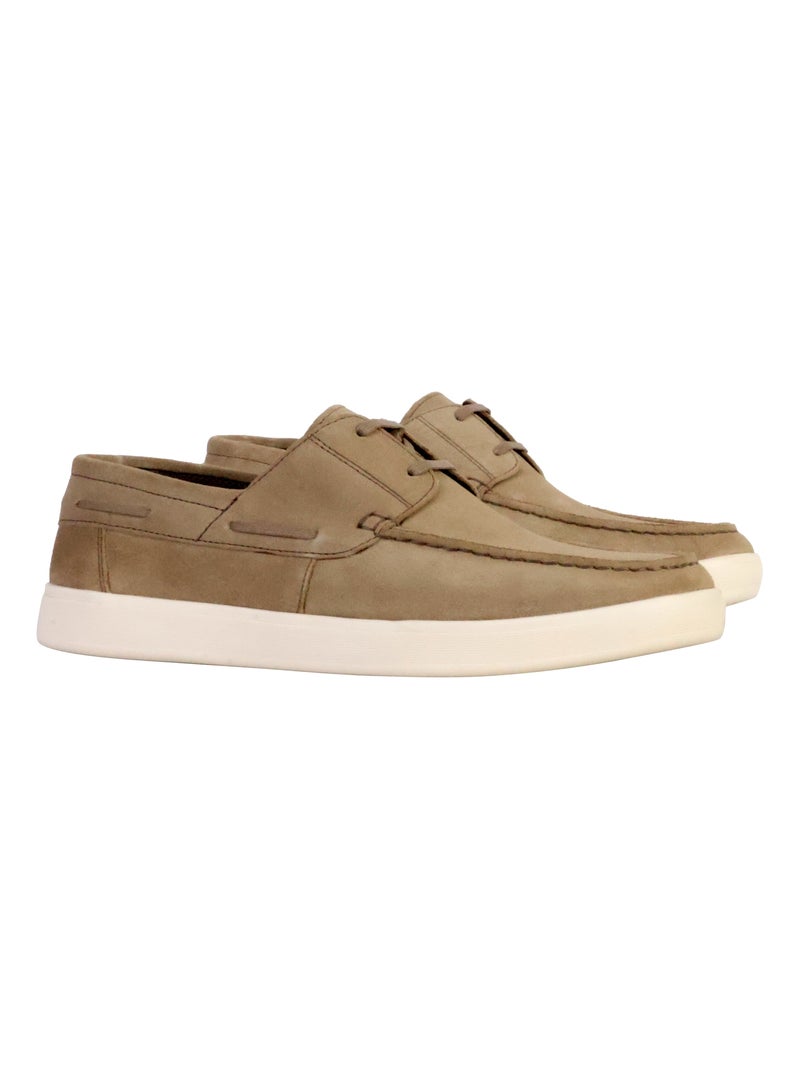 Mocassin Cuir Geox Avola Beige - Kiabi