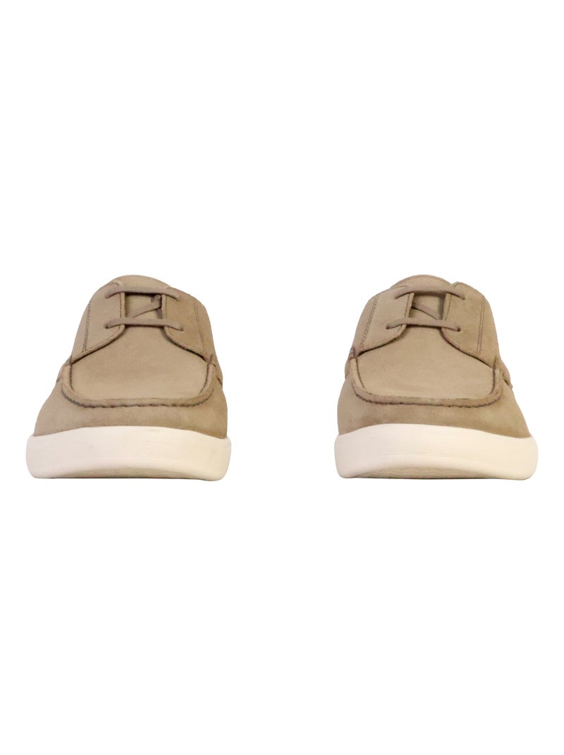Mocassin Cuir Geox Avola Beige - Kiabi