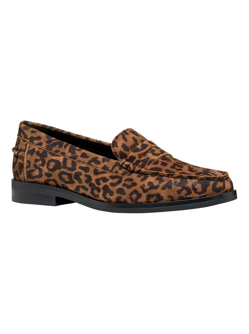 Mocassin Cuir Geox Cloride Marron - Kiabi