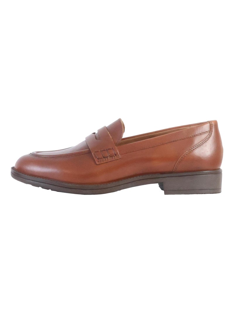 Mocassin Cuir Geox Jaylon Marron - Kiabi